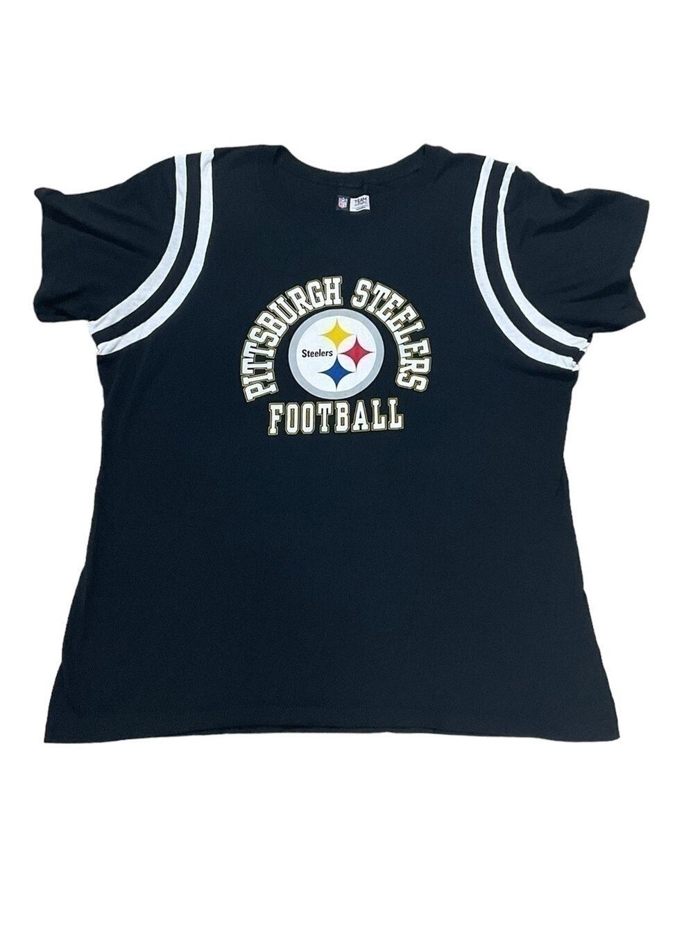 NFL Team Apparel Women’s Pittsburgh Steelers Football Short Sleeve T-shirt 2XL